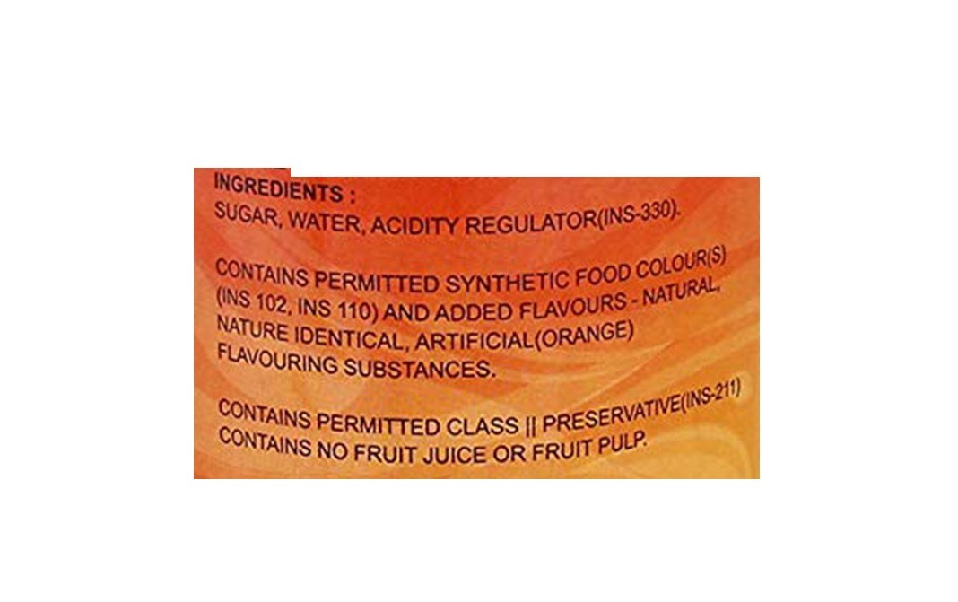 Raj Mandir Orange Syrup    Plastic Bottle  750 millilitre